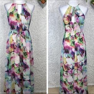 Maggy London - Watercolor Floral Maxi Dress